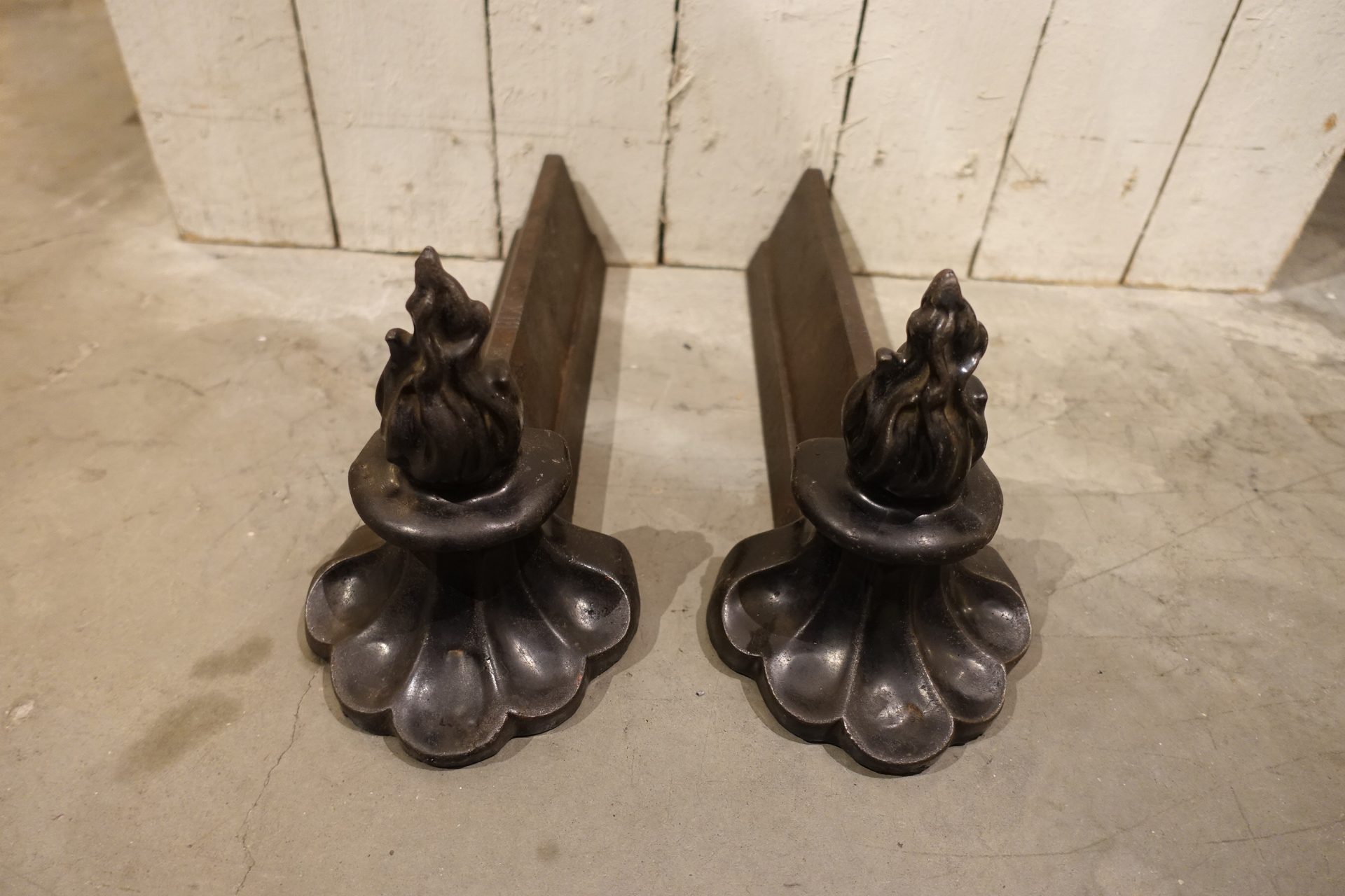 Pair Of Andirons Fil De Fer