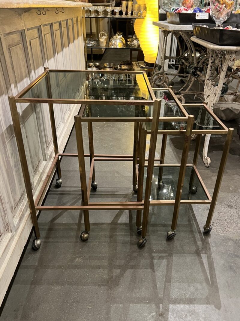 Set of Staggered Tables - Fil De Fer